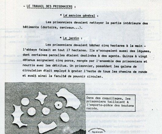 texte et photo : description du travail des prisonniers