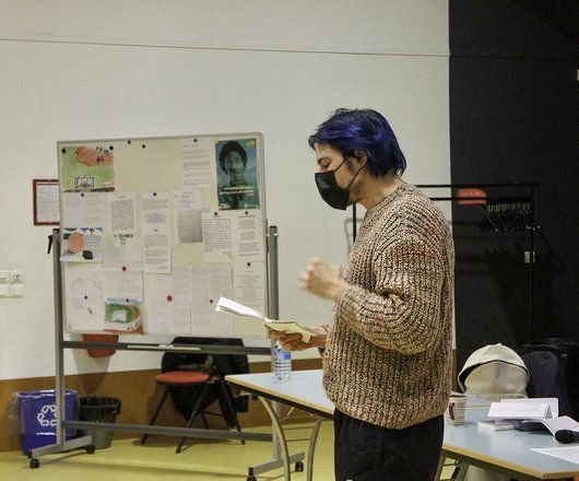 Prix littéraire des lycéens avec Marin Fouqué au lycée Henri Bergson à Angers © Bernard Martin 