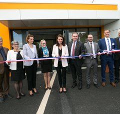 inauguration et coupage de ruban réhabilitation CFA de la Bonnauderie