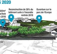 Vue 3D du site ESAIP Angers 2020